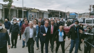 MEMLEKET PARTİSİ LİDERİ İNCE, SANAYİ SİTESİ ESNAFIYLA BULUŞTU