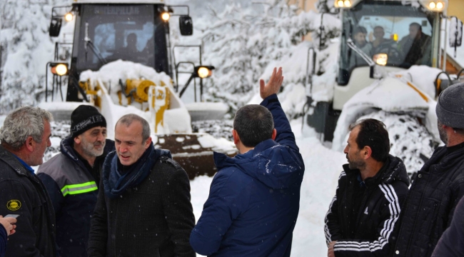 AKKUŞ'TA KAR KALINLIĞI 2 METREYE ULAŞTI