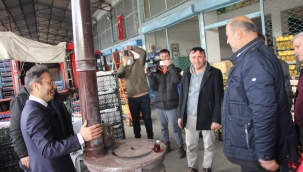 BAŞKAN HACIİMAMOĞLU TOPTANCI ESNAFIYLA BULUŞTU