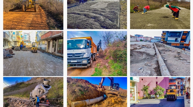 ÜNYE YOLLARLA ÖRÜLÜYOR!