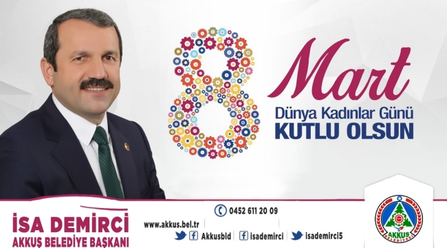 Başkan Demirci'den 8 Mart Dünya Kadınlar Günü Mesajı