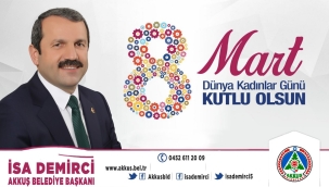 Başkan Demirci'den 8 Mart Dünya Kadınlar Günü Mesajı