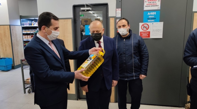 KAYMAKAM IŞIK VE BAŞKAN TAVLI'DAN YAĞ DENETİMİ!