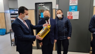 KAYMAKAM IŞIK VE BAŞKAN TAVLI'DAN YAĞ DENETİMİ!