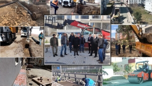 ÜNYE'DE YOL VE ALTYAPI ÇALIŞMALARI DEVAM EDİYOR