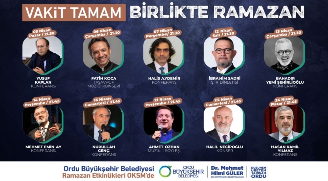 ORDU'DA RAMAZAN DOLU DOLU GEÇECEK 