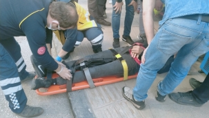 HÜKÜMET CADDESİ'NDE MOTOSİKLET KAZASI