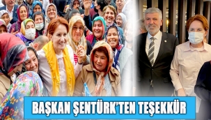 BAŞKAN ŞENTÜRK'TEN TEŞEKKÜR