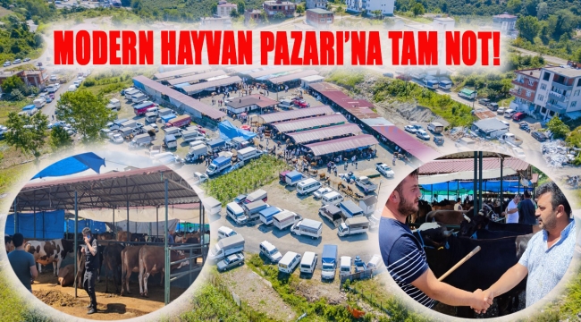 KAPASİTESİ GENİŞLETİLEN MODERN HAYVAN PAZARI'NA TAM NOT!