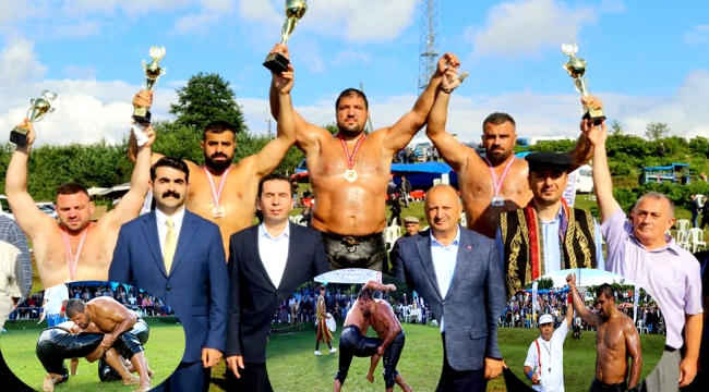 ÜNYE'DE GÜREŞ SEVERLER KARAARMUT'TA BULUŞTU