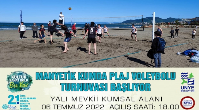 ÜNYE'DE PLAJ VOLEYBOL TURNUVASI BAŞLIYOR