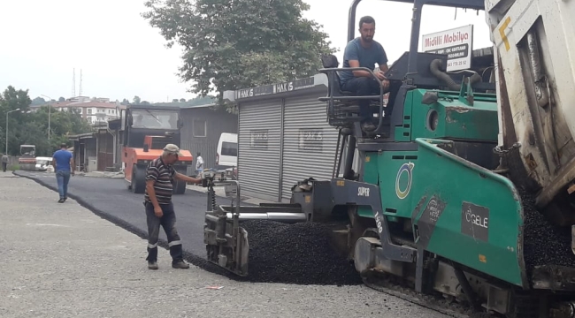  ÜNYE SANAYİ SİTESİ'NE SICAK ASFALT