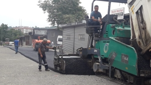 ÜNYE SANAYİ SİTESİ'NE SICAK ASFALT