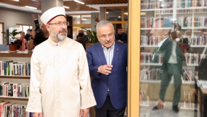BAŞKAN ERBAŞ, "KÜTÜPHANE ÇALIŞMALARINI OLUMLU BULUYORUM"