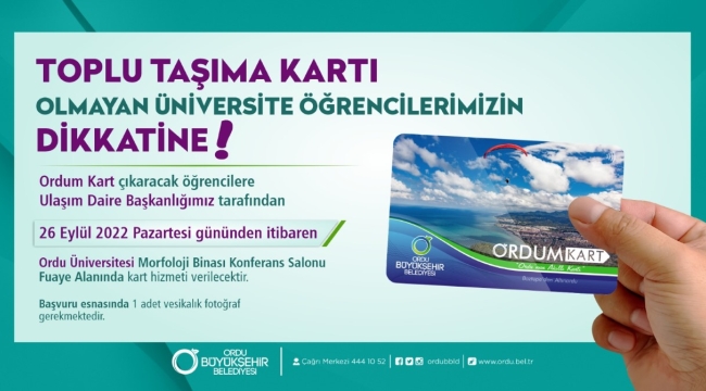 BÜYÜKŞEHİRDEN ÜNİVERSİTE ÖĞRENCİLERİNE KOLAYLIK