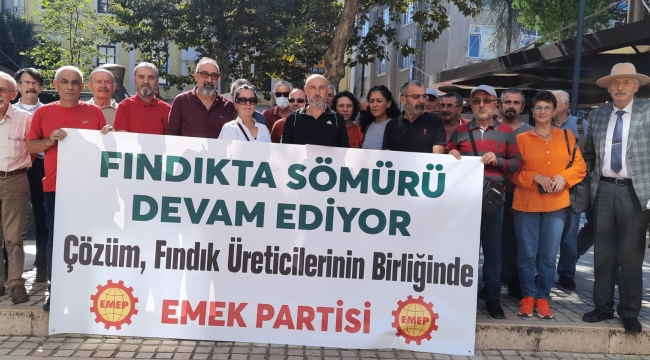 EMEP: "FINDIKTA ÇÖZÜM ÜRETİCİLERDE"
