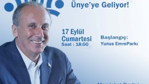MUHARREM İNCE CUMARTESİ GÜNÜ ÜNYE'DE