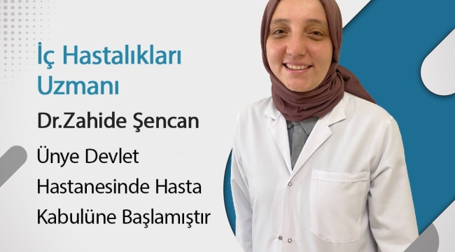 UZMAN DOKTOR ŞENCAN ÜNYE'DEKİ GÖREVİNE BAŞLADI