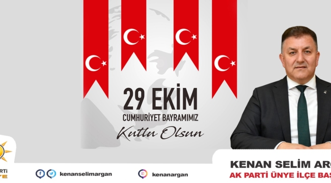 BAŞKAN ARGAN'DAN, 29 EKİM CUMHURİYET BAYRAMI MESAJI