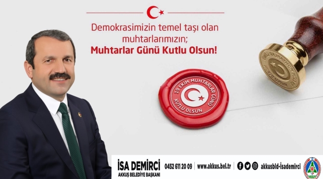 BAŞKAN DEMİRCİ: "MUHTARLARIMIZ VAZGEÇİLMEZ YAPI TAŞIDIR"