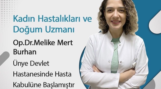 ÜNYE DEVLET HASTANESİ'NE 4. KADIN DOĞUM UZMANI