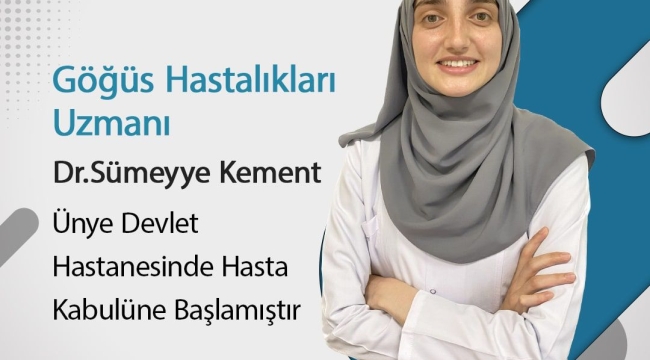 UZM.DR. KEMENT ÜNYE'DEKİ GÖREVİNE BAŞLADI
