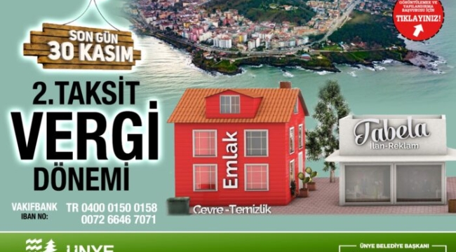 EMLAK VE ÇEVRE TEMİZLİK VERGİSİ'NDE SON GÜN 30 KASIM…