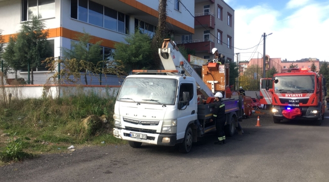 ÖZEL OKULDA KORKUTAN YANGIN