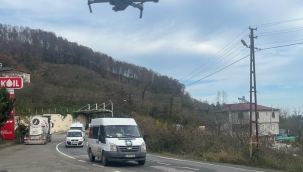 ÜNYE JANDARMA TRAFİK'TEN DRONE DESTEKLİ UYGULAMA