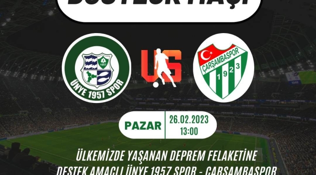 ÇARŞAMBASPOR MAÇININ GELİRLERİ DEPREMZEDELERE
