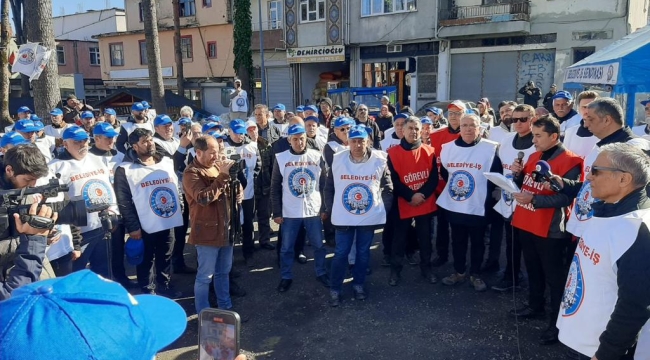 ÇAYBAŞI BELEDİYE İŞÇİLERİ KARARLI!