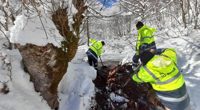 OSKİ'DEN DONAN SU ALMA YAPISINA SICAK DOKUNUŞ