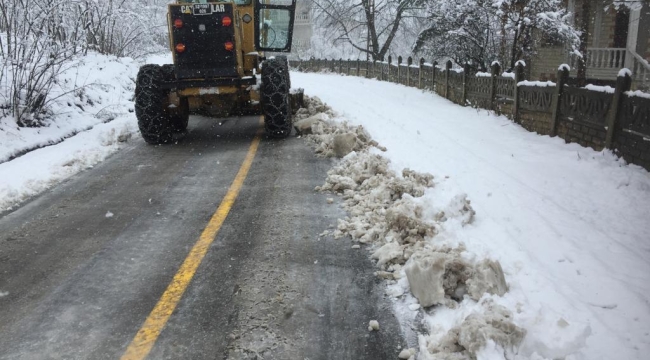 ÜNYE'DE KARLA MÜCADELE BAŞLADI