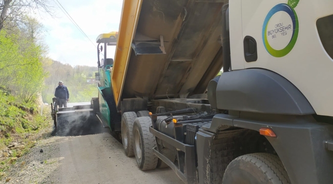ÜNYE'DE İKİ MAHALLENİN YOLU KUMRU YOLUNA BAĞLANIYOR
