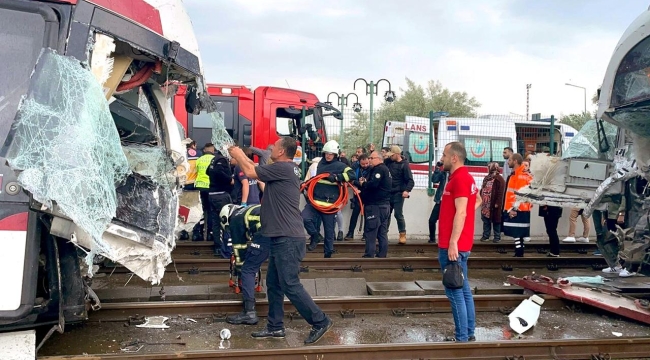 SAMSUN'DA TRAMVAY KAZASI