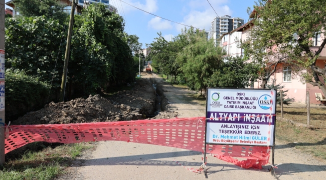 FATSA İLÇESİ DOLUNAY MAHALLESİNDE ALT YAPI YENİLENİYOR