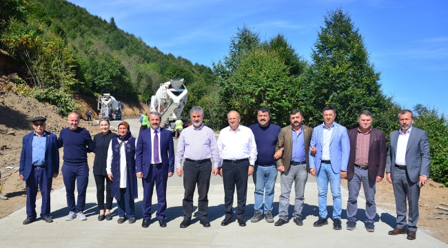 AKKUŞTA YEŞİL YOL ÇALIŞMALARI DEVAM EDİYOR