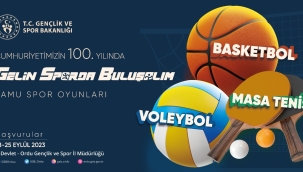 ORDU'DA 100.YILA ÖZEL KAMU SPOR OYUNLARI BAŞLIYOR