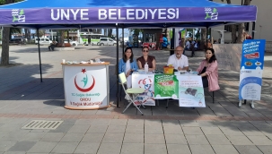 ÜNYE'DE VATANDAŞLARA ŞEKER VE TANSİYON ÖLÇÜMÜ