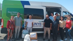 ÜNYE'DEN ADIYAMAN'A YARDIM ELİ