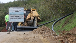 BÜYÜKŞEHİR, ÜNYE'NİN İÇME SUYU HATTINI YENİLİYOR