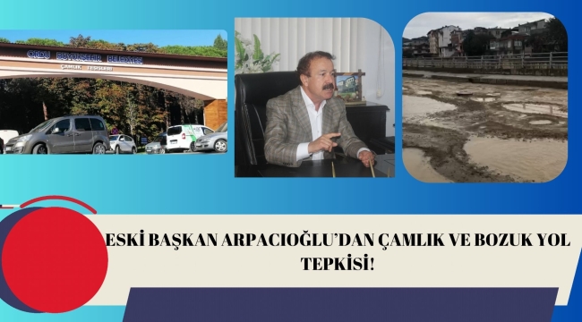 ESKİ BAŞKAN ARPACIOĞLU'DAN ÇAMLIK VE BOZUK YOL TEPKİSİ!