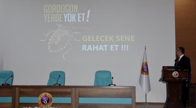 KAHVERENGİ KOKARCA İLE MÜCADELE İÇİN İSTİŞARE TOPLANTISI YAPILDI