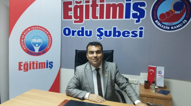 EĞİTİM İŞ ŞUBE BAŞKANI SAYMAN: "ÖĞRETMENLER KAMU ÇALIŞANLARI İÇİNDE SON SIRADA"