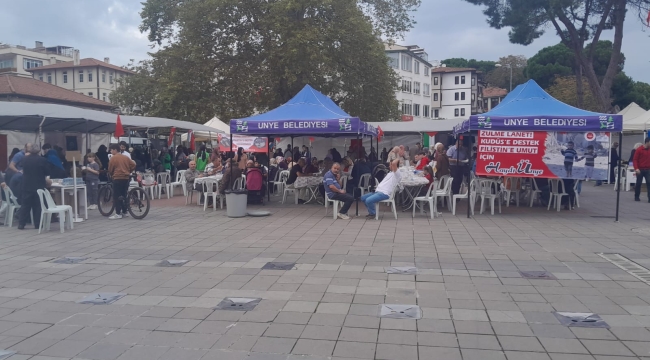 ÜNYE'DEN FİLİSTİN'E DESTEK KERMESİ