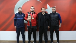ŞAMPİYON GÜREŞÇİ ATALAY'DAN GENÇ'E ZİYARET