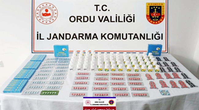 ÜNYE'DE CİNSEL UYARICI HAP ELE GEÇİRİLDİ