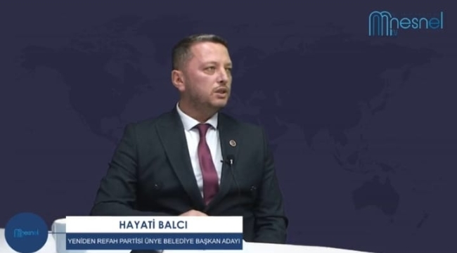 ÜNYE BELEDİYE BAŞKAN ADAYI BALCI: "ÜNYE'YE REFAHI VAAT EDİYORUZ"