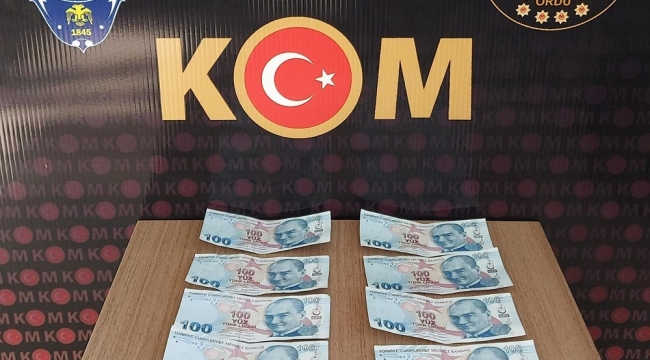 ÜNYE'DE 'SAHTE PARAYA' SUÇÜSTÜ!