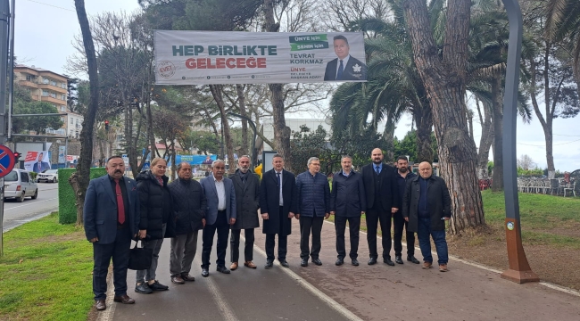 GELECEK PARTİSİ A TAKIMI BELEDİYE BAŞKAN ADAYI TEVRAT KORKMAZ İÇİN ÜNYE'DE